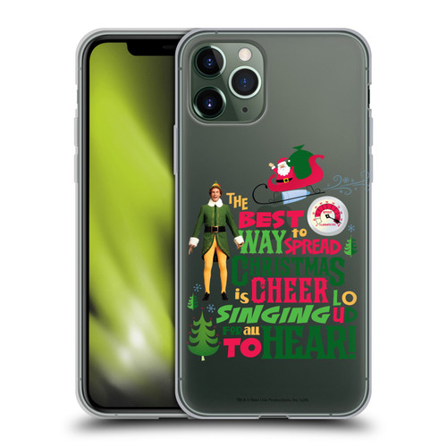 Elf Movie Graphics 1 Christmas Cheer Soft Gel Case for Apple iPhone 11 Pro