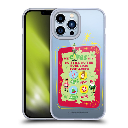 Elf Movie Graphics 1 Food Groups Soft Gel Case for Apple iPhone 13 Pro Max & MagSafe