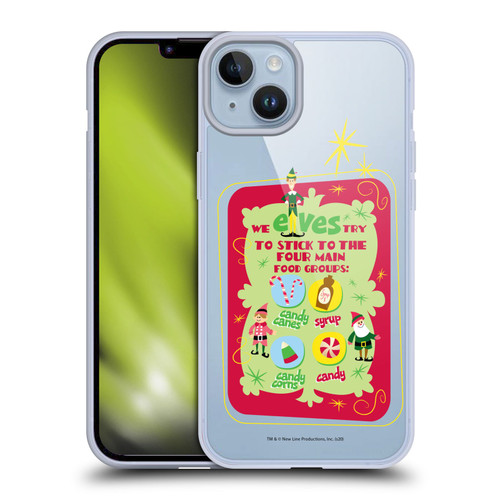Elf Movie Graphics 1 Food Groups Soft Gel Case for Apple iPhone 14 Plus