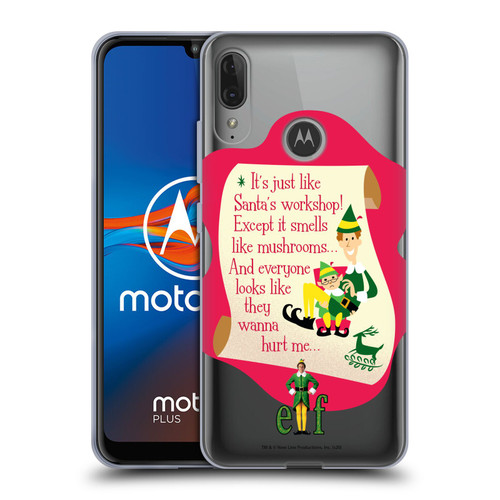 Elf Movie Graphics 1 Quote Soft Gel Case for Motorola Moto E6 Plus