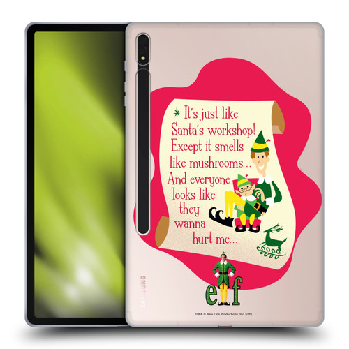 Elf Movie Graphics 1 Quote Soft Gel Case for Samsung Galaxy Tab S8 Plus