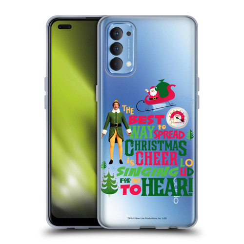 Elf Movie Graphics 1 Christmas Cheer Soft Gel Case for OPPO Reno 4 5G