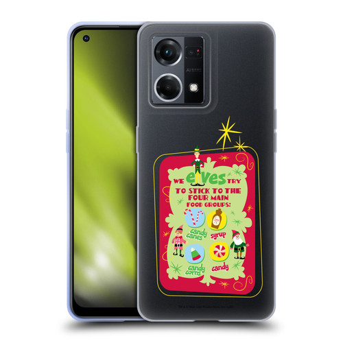 Elf Movie Graphics 1 Food Groups Soft Gel Case for OPPO Reno8 4G