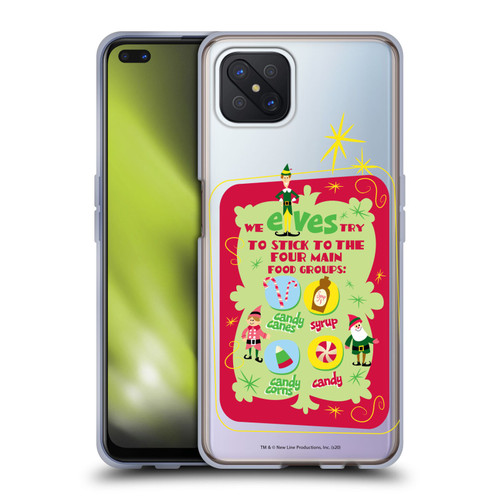 Elf Movie Graphics 1 Food Groups Soft Gel Case for OPPO Reno4 Z 5G