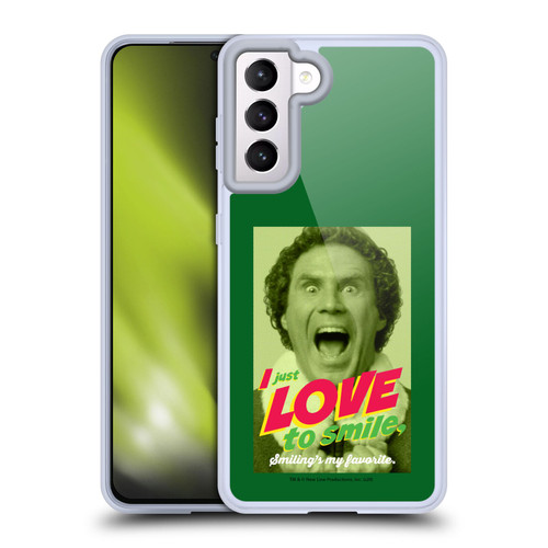 Elf Movie Graphics 1 I Love To Smile Soft Gel Case for Samsung Galaxy S21 5G