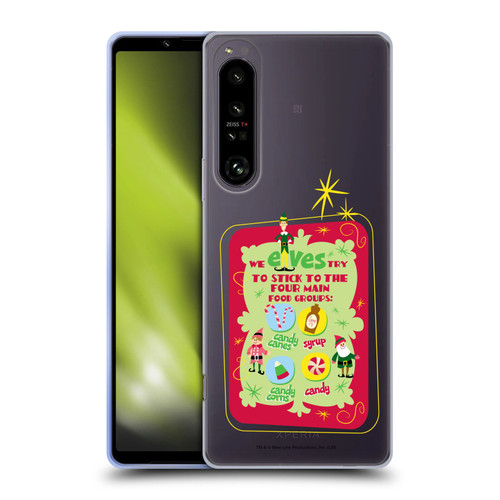 Elf Movie Graphics 1 Food Groups Soft Gel Case for Sony Xperia 1 IV