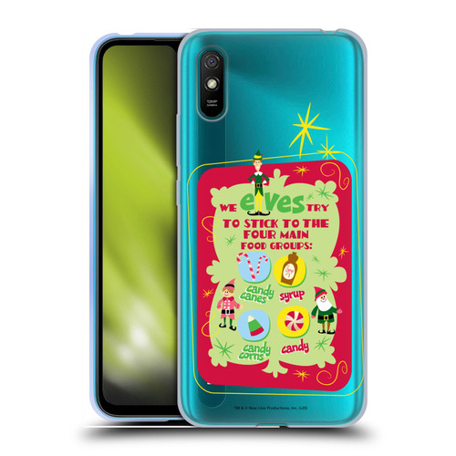 Elf Movie Graphics 1 Food Groups Soft Gel Case for Xiaomi Redmi 9A / Redmi 9AT