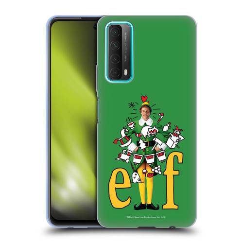 Elf Movie Graphics 2 Doodles Soft Gel Case for Huawei P Smart (2021)