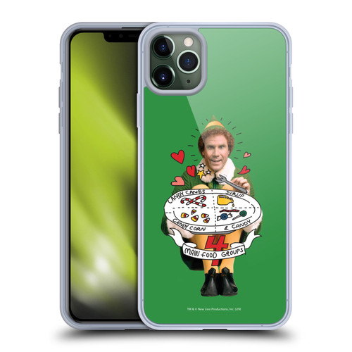 Elf Movie Graphics 2 Buddy Food Groups Soft Gel Case for Apple iPhone 11 Pro Max