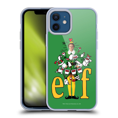 Elf Movie Graphics 2 Doodles Soft Gel Case for Apple iPhone 12 / iPhone 12 Pro