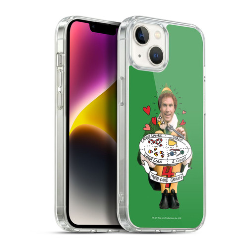 Elf Movie Graphics 2 Buddy Food Groups Soft Gel Case for Apple iPhone 14 Plus & MagSafe