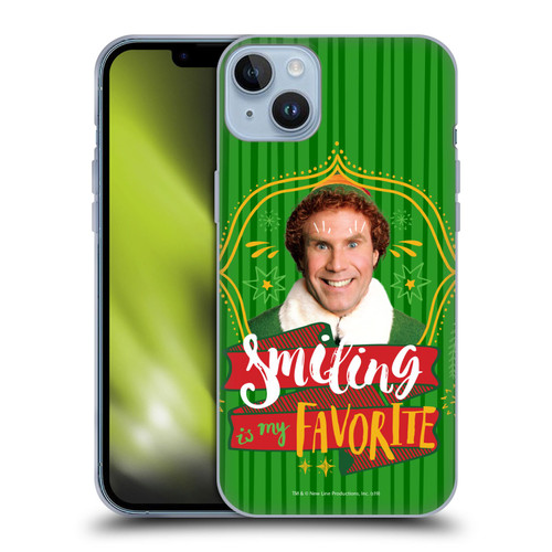 Elf Movie Graphics 2 Smiling Is My favorite Soft Gel Case for Apple iPhone 14 Plus