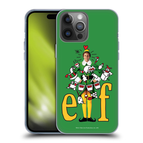 Elf Movie Graphics 2 Doodles Soft Gel Case for Apple iPhone 14 Pro Max