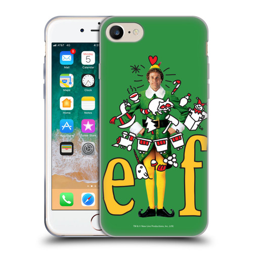 Elf Movie Graphics 2 Doodles Soft Gel Case for Apple iPhone 7 / 8 / SE 2020 & 2022 & MagSafe