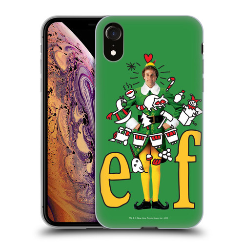 Elf Movie Graphics 2 Doodles Soft Gel Case for Apple iPhone XR