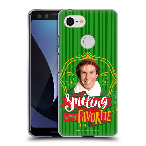 Elf Movie Graphics 2 Smiling Is My favorite Soft Gel Case for Google Pixel 3