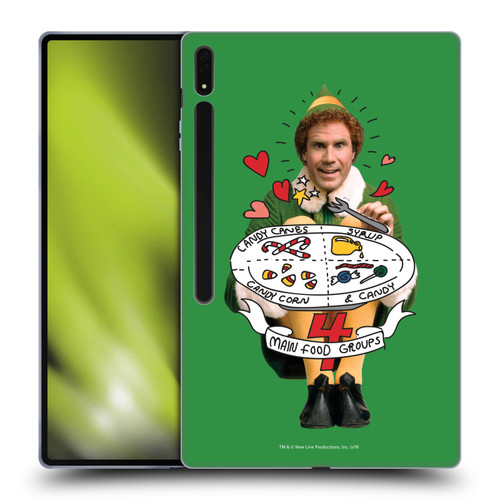 Elf Movie Graphics 2 Buddy Food Groups Soft Gel Case for Samsung Galaxy Tab S8 Ultra