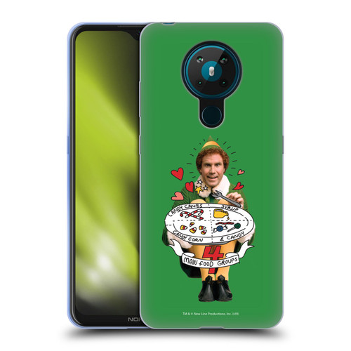 Elf Movie Graphics 2 Buddy Food Groups Soft Gel Case for Nokia 5.3