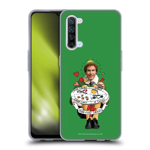 Elf Movie Graphics 2 Buddy Food Groups Soft Gel Case for OPPO Find X2 Lite 5G