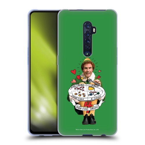 Elf Movie Graphics 2 Buddy Food Groups Soft Gel Case for OPPO Reno 2