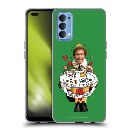 Elf Movie Graphics 2 Buddy Food Groups Soft Gel Case for OPPO Reno 4 5G