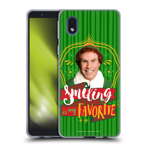 Elf Movie Graphics 2 Smiling Is My favorite Soft Gel Case for Samsung Galaxy A01 Core (2020)