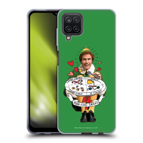 Elf Movie Graphics 2 Buddy Food Groups Soft Gel Case for Samsung Galaxy A12 (2020)