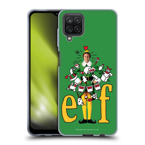 Elf Movie Graphics 2 Doodles Soft Gel Case for Samsung Galaxy A12 (2020)