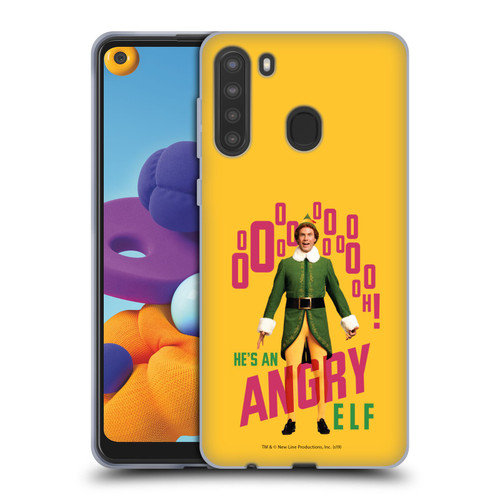 Elf Movie Graphics 2 Angry Elf Soft Gel Case for Samsung Galaxy A21 (2020)