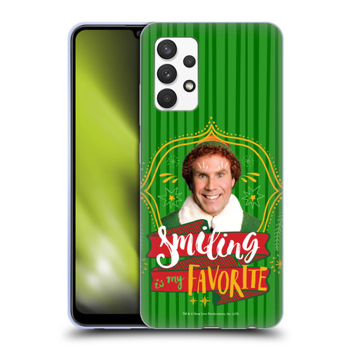 Elf Movie Graphics 2 Smiling Is My favorite Soft Gel Case for Samsung Galaxy A32 (2021)