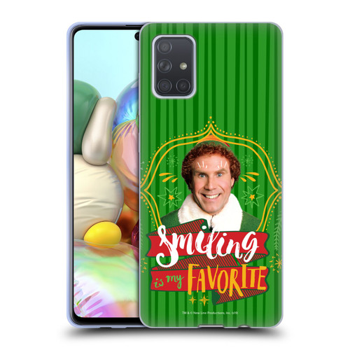 Elf Movie Graphics 2 Smiling Is My favorite Soft Gel Case for Samsung Galaxy A71 (2019)