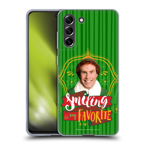 Elf Movie Graphics 2 Smiling Is My favorite Soft Gel Case for Samsung Galaxy S21 FE 5G