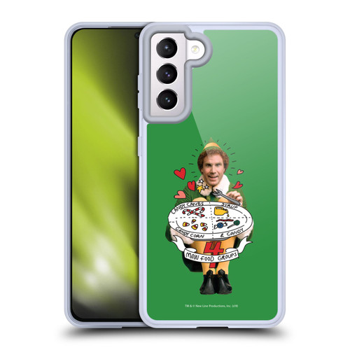 Elf Movie Graphics 2 Buddy Food Groups Soft Gel Case for Samsung Galaxy S21 5G