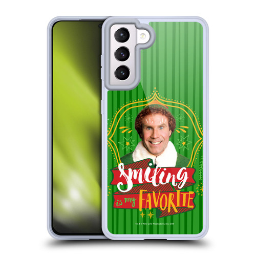 Elf Movie Graphics 2 Smiling Is My favorite Soft Gel Case for Samsung Galaxy S21 5G