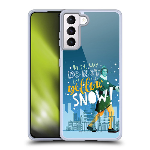 Elf Movie Graphics 2 Yellow Snow Soft Gel Case for Samsung Galaxy S21+ 5G