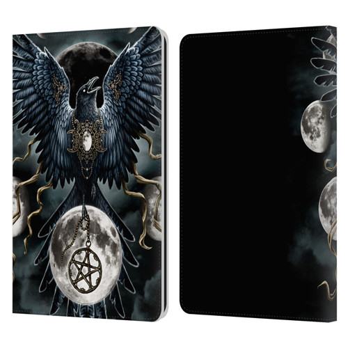 Sarah Richter Animals Gothic Black Raven Leather Book Wallet Case Cover For Amazon Kindle Paperwhite 1 / 2 / 3