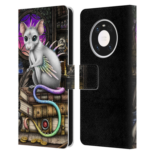 Sarah Richter Animals Alchemy Magic Rat Leather Book Wallet Case Cover For Huawei Mate 40 Pro 5G