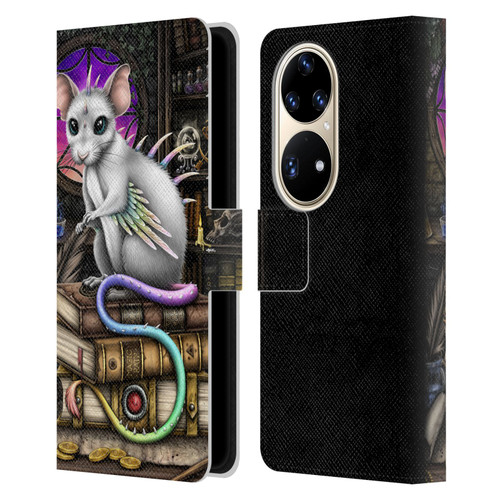 Sarah Richter Animals Alchemy Magic Rat Leather Book Wallet Case Cover For Huawei P50 Pro