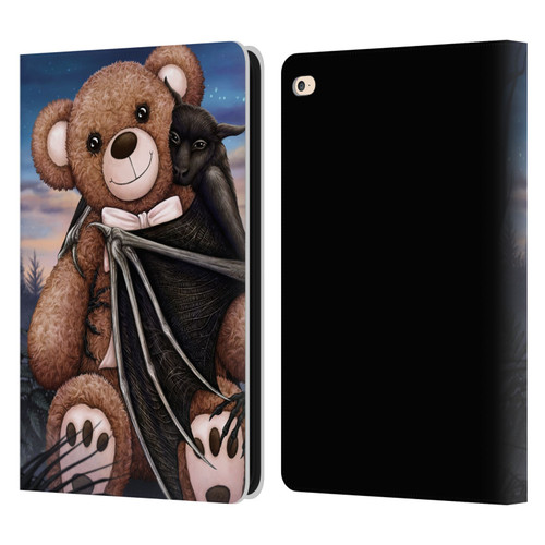 Sarah Richter Animals Bat Cuddling A Toy Bear Leather Book Wallet Case Cover For Apple iPad Air 2 (2014)