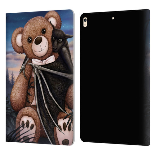 Sarah Richter Animals Bat Cuddling A Toy Bear Leather Book Wallet Case Cover For Apple iPad Pro 10.5 (2017)