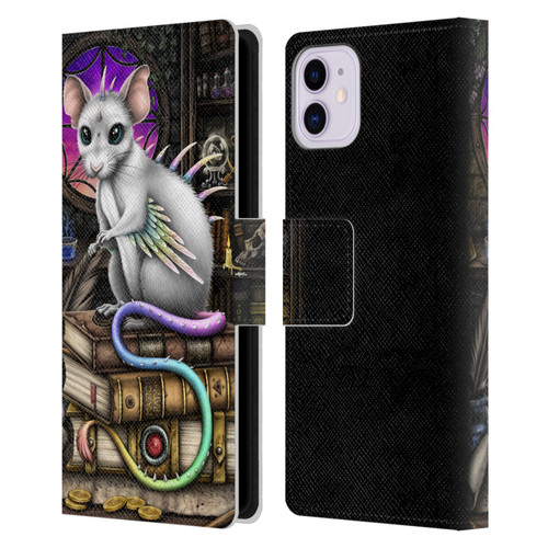 Sarah Richter Animals Alchemy Magic Rat Leather Book Wallet Case Cover For Apple iPhone 11