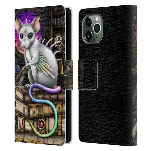 Sarah Richter Animals Alchemy Magic Rat Leather Book Wallet Case Cover For Apple iPhone 11 Pro