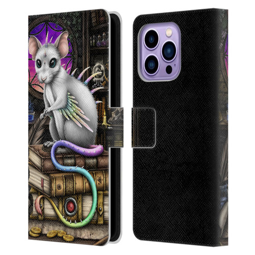 Sarah Richter Animals Alchemy Magic Rat Leather Book Wallet Case Cover For Apple iPhone 14 Pro Max