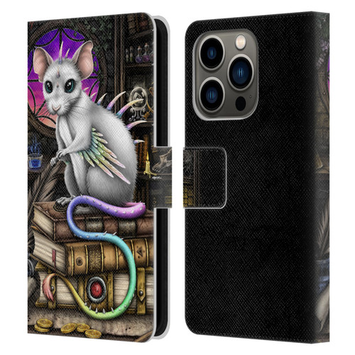 Sarah Richter Animals Alchemy Magic Rat Leather Book Wallet Case Cover For Apple iPhone 14 Pro