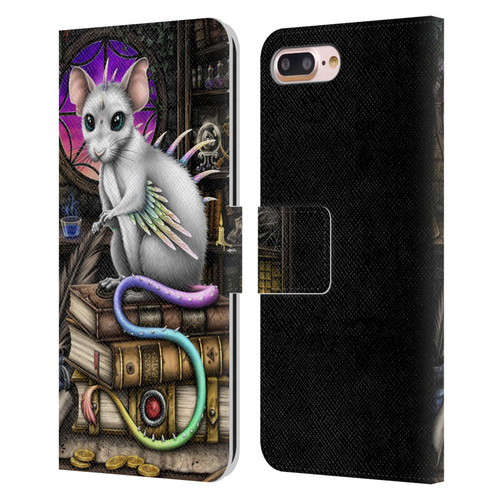Sarah Richter Animals Alchemy Magic Rat Leather Book Wallet Case Cover For Apple iPhone 7 Plus / iPhone 8 Plus