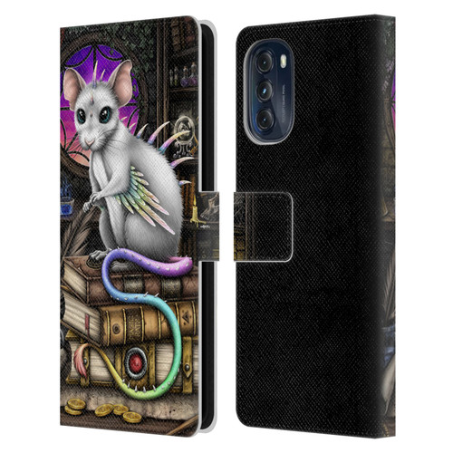 Sarah Richter Animals Alchemy Magic Rat Leather Book Wallet Case Cover For Motorola Moto G (2022)