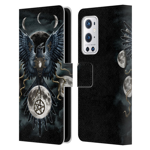 Sarah Richter Animals Gothic Black Raven Leather Book Wallet Case Cover For OnePlus 9 Pro