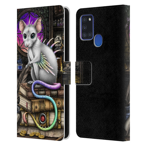 Sarah Richter Animals Alchemy Magic Rat Leather Book Wallet Case Cover For Samsung Galaxy A21s (2020)