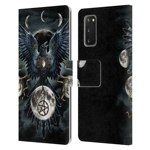 Sarah Richter Animals Gothic Black Raven Leather Book Wallet Case Cover For Samsung Galaxy S20 / S20 5G