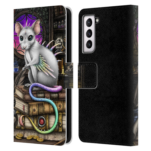 Sarah Richter Animals Alchemy Magic Rat Leather Book Wallet Case Cover For Samsung Galaxy S21 5G